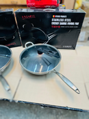 Germany Stainless Steel  lesser honeycomb fry pan & Handi