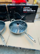 Germany Stainless Steel  lesser honeycomb fry pan & Handi